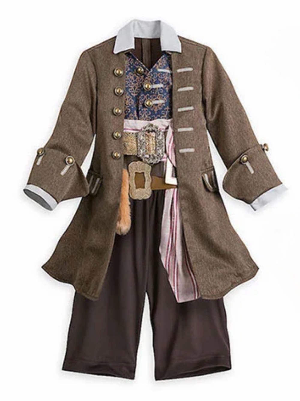 Disney Parks 2026 Caribbean Pirate Captain Jack Sparrow Costume Sz 7/8 New NWT